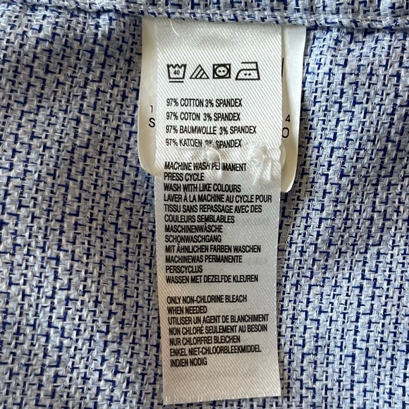 BLACK BROWN 1826 Men's Slim Fit Dress Shirt, Blue, size Large 16-16.5 34/35 - Picture 6 of 7